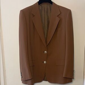Women’s Classic Brown Single-Breasted Blazer - Tailored Sport Coat